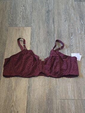 Auden Women's 46D Lace Unlined Comfort Wire Balconette Bra New w/ Tags!